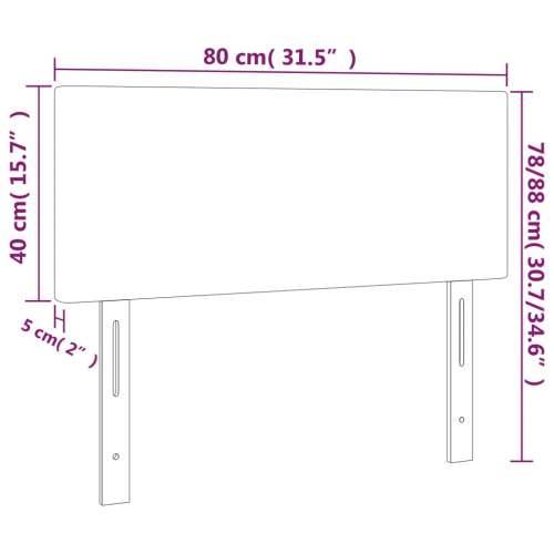 LED uzglavlje tamnosivo 80 x 5 x 78/88 cm od tkanine Cijena