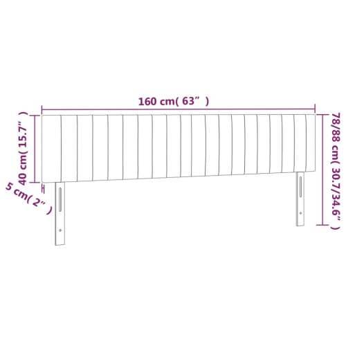LED uzglavlje crno 160x5x78/88 cm od tkanine - Crna 160 x 5 x 78/88 cm 1 Cijena