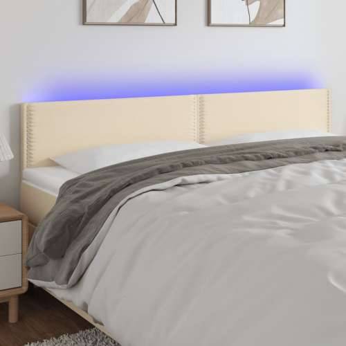 LED uzglavlje krem 180x5x78/88 cm od tkanine - Krema 180 x 5 x 78/88 cm 1 Cijena