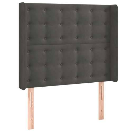 LED uzglavlje tamnosivo 93x16x118/128 cm baršunasto - Tamno siva 93 x 16 x 118/128 cm 1 Cijena