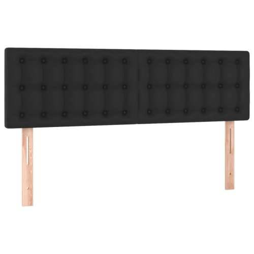 LED uzglavlje crno 144 x 5 x 78/88 cm od umjetne kože - Crna 144 x 5 x 78/88 cm 1 Cijena