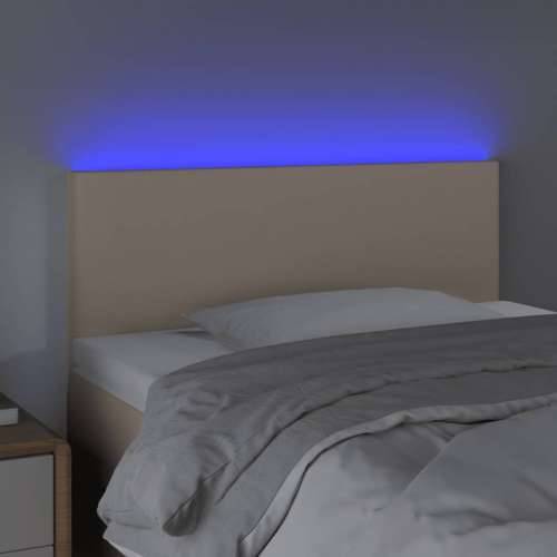 LED uzglavlje boja cappuccina 90 x 5 x 78/88 cm od umjetne kože Cijena