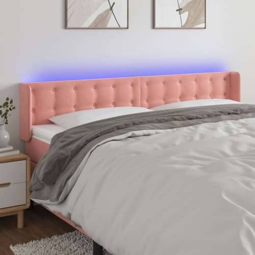 LED uzglavlje ružičasto 203x16x78/88 cm baršunasto - Ružičasta 203 x 16 x 78/88 cm 1 Cijena
