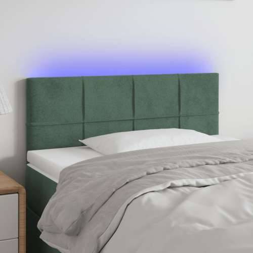 LED uzglavlje tamnozeleno 90x5x78/88 cm baršunasto - Tamnozelena 90 x 5 x 78/88 cm 1 Cijena