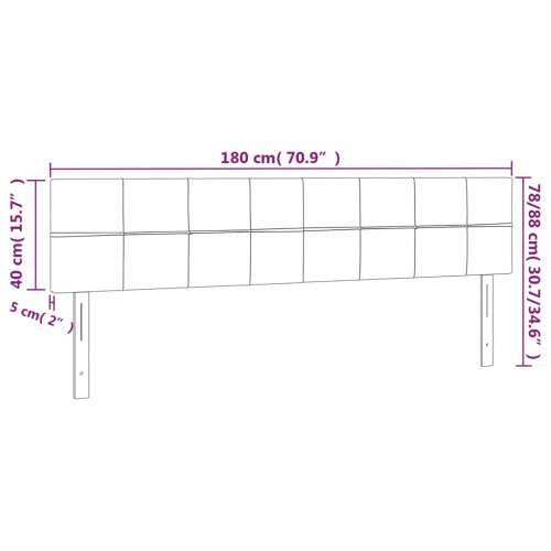 LED uzglavlje ružičasto 180x5x78/88 cm baršunasto - Ružičasta 180 x 5 x 78/88 cm 1 Cijena