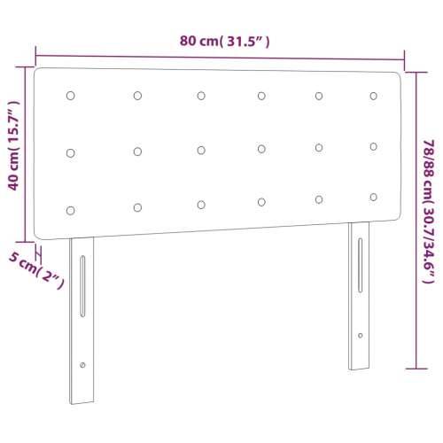 LED uzglavlje krem 80 x 5 x 78/88 cm od tkanine - Krema 80 x 5 x 78/88 cm 1 Cijena