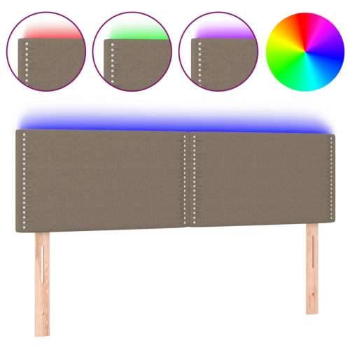 LED uzglavlje smeđesivo 144x5x78/88 cm od tkanine - Sivo-smeđa 144 x 5 x 78/88 cm 1 Cijena