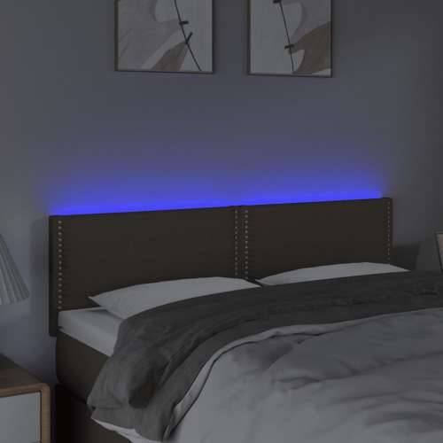 LED uzglavlje smeđesivo 144x5x78/88 cm od tkanine - Sivo-smeđa 144 x 5 x 78/88 cm 1 Cijena