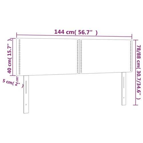LED uzglavlje smeđesivo 144x5x78/88 cm od tkanine - Sivo-smeđa 144 x 5 x 78/88 cm 1 Cijena