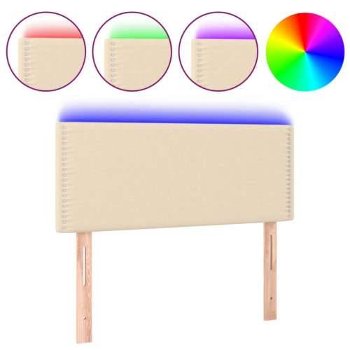LED uzglavlje krem 100x5x78/88 cm od tkanine - Krema 100 x 5 x 78/88 cm 1 Cijena