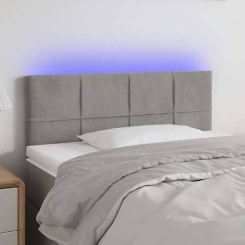 LED uzglavlje svjetlosivo 80 x 5 x 78/88 cm baršunasto - Svjetlosiva 80 x 5 x 78/88 cm 1 Cijena