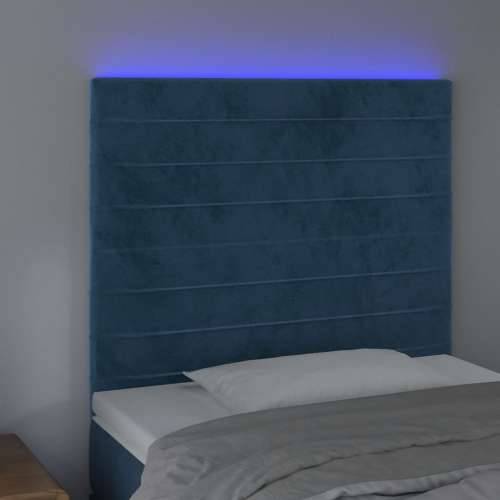 LED uzglavlje tamnoplavo 80x5x118/128 cm baršunasto - Tamno plava 80 x 5 x 118/128 cm 1 Cijena
