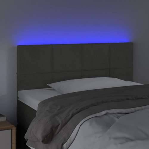 LED uzglavlje tamnosivo 100x5x78/88 cm baršunasto - Tamno siva 100 x 5 x 78/88 cm 1 Cijena