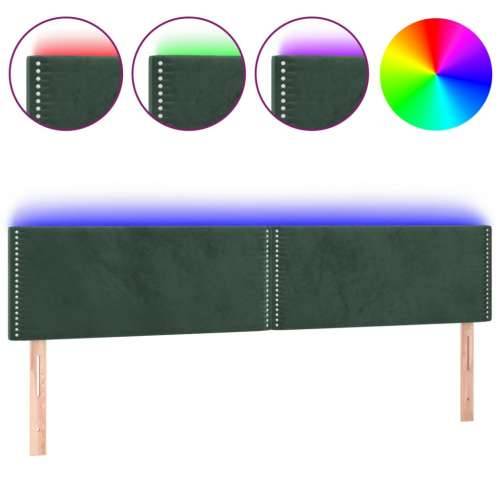 LED uzglavlje tamnozeleno 160x5x78/88 cm baršunasto - Tamnozelena 160 x 5 x 78/88 cm 1 Cijena