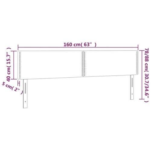 LED uzglavlje tamnozeleno 160x5x78/88 cm baršunasto - Tamnozelena 160 x 5 x 78/88 cm 1 Cijena