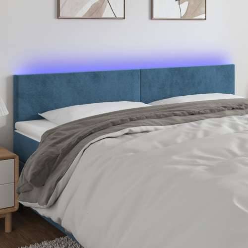 LED uzglavlje tamnoplavo 160x5x78/88 cm baršunasto - Tamno plava 160 x 5 x 78/88 cm 1 Cijena