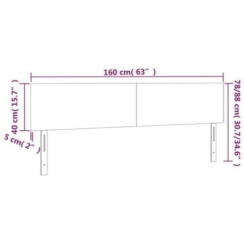 LED uzglavlje tamnoplavo 160x5x78/88 cm baršunasto - Tamno plava 160 x 5 x 78/88 cm 1 Cijena