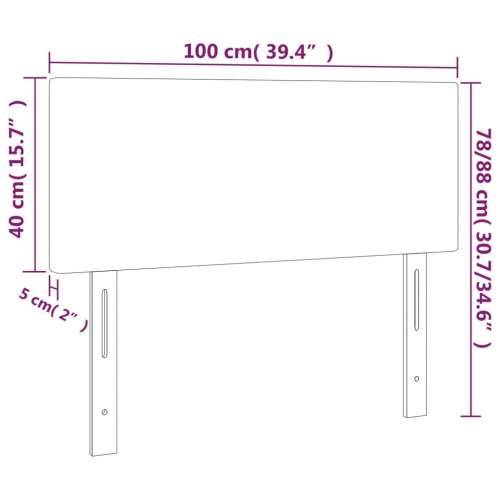 LED uzglavlje crno 100x5x78/88 cm baršunasto - Crna 100 x 5 x 78/88 cm 1 Cijena