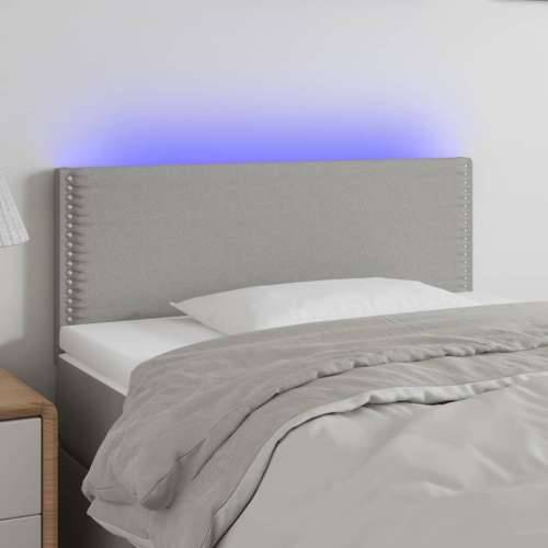 LED uzglavlje svjetlosivo 100x5x78/88 cm od tkanine - Svjetlosiva 100 x 5 x 78/88 cm 1 Cijena