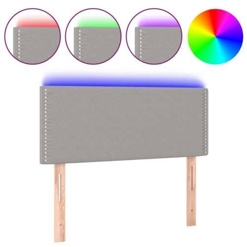 LED uzglavlje svjetlosivo 100x5x78/88 cm od tkanine - Svjetlosiva 100 x 5 x 78/88 cm 1 Cijena