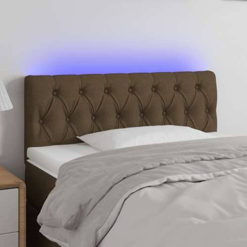 LED uzglavlje tamnosmeđe 100 x 7 x 78/88 cm od tkanine - Tamno smeđa 100 x 7 x 78/88 cm 1 Cijena