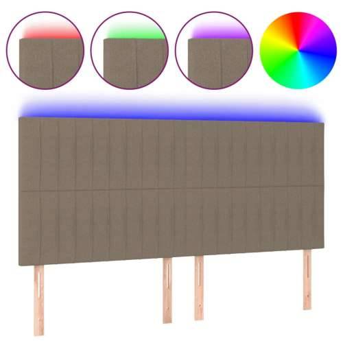 LED uzglavlje smeđesivo 160x5x118/128 cm od tkanine - Sivo-smeđa 160 x 5 x 118/128 cm 1 Cijena