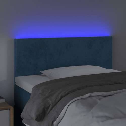 LED uzglavlje tamnoplavo 100x5x78/88 cm baršunasto - Tamno plava 100 x 5 x 78/88 cm 1 Cijena