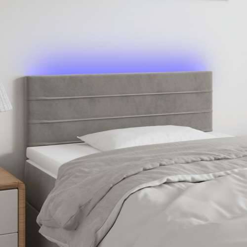 LED uzglavlje svjetlosivo 100x5x78/88 cm baršunasto - Svjetlosiva 100 x 5 x 78/88 cm 1 Cijena