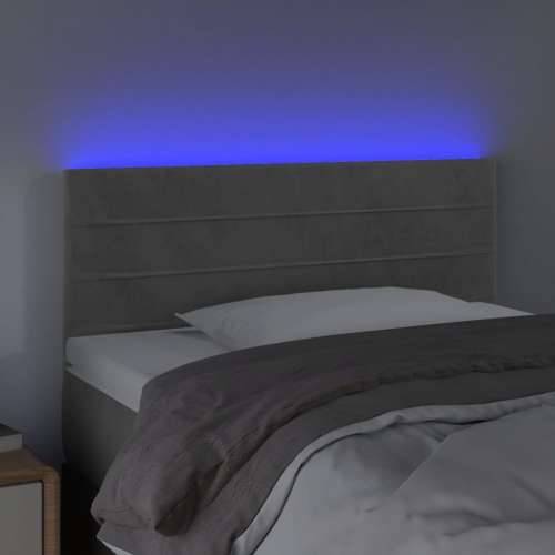 LED uzglavlje svjetlosivo 100x5x78/88 cm baršunasto - Svjetlosiva 100 x 5 x 78/88 cm 1 Cijena