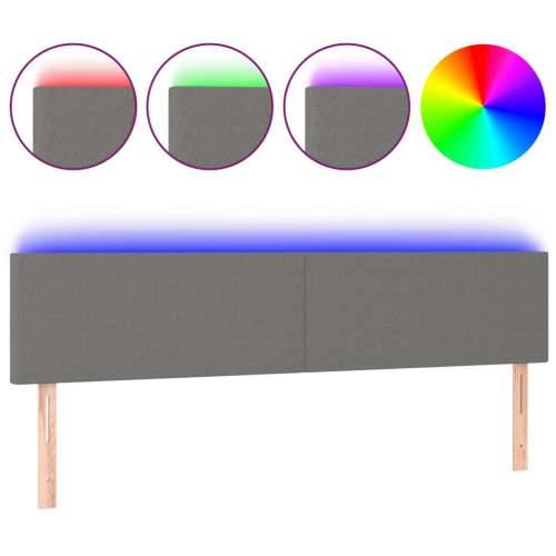 LED uzglavlje tamnosivo 200x5x78/88 cm od tkanine - Tamno siva 200 x 5 x 78/88 cm 1 Cijena