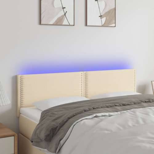 LED uzglavlje krem 144x5x78/88 cm od tkanine - Krema 144 x 5 x 78/88 cm 1 Cijena