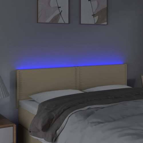 LED uzglavlje krem 144x5x78/88 cm od tkanine - Krema 144 x 5 x 78/88 cm 1 Cijena