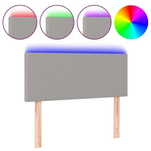 LED uzglavlje svjetlosivo 100x5x78/88 cm od tkanine - Svjetlosiva 100 x 5 x 78/88 cm 1 Cijena