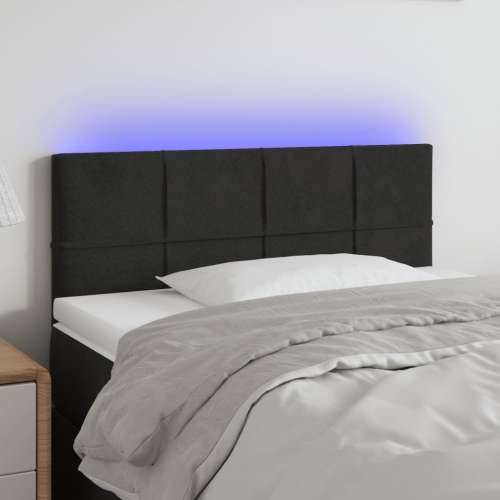 LED uzglavlje crno 80 x 5 x 78/88 cm baršunasto - Crna 80 x 5 x 78/88 cm 1 Cijena