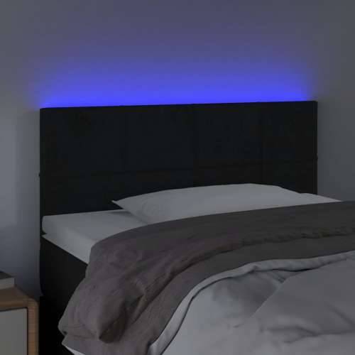 LED uzglavlje crno 80 x 5 x 78/88 cm baršunasto - Crna 80 x 5 x 78/88 cm 1 Cijena