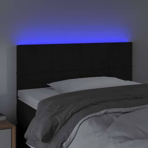 LED uzglavlje crno 90x5x78/88 cm baršunasto - Crna 90 x 5 x 78/88 cm 1 Cijena