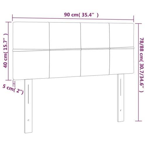 LED uzglavlje crno 90x5x78/88 cm baršunasto - Crna 90 x 5 x 78/88 cm 1 Cijena