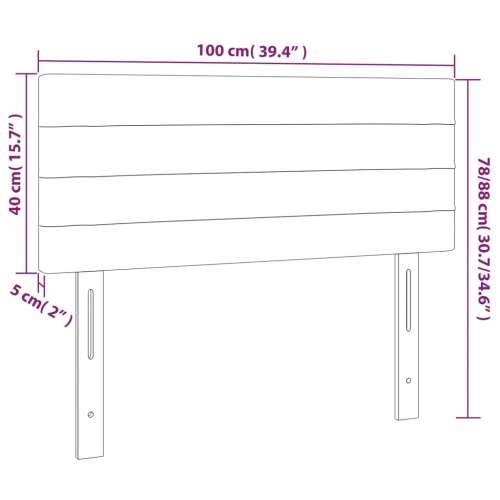 LED uzglavlje tamnoplavo 100x5x78/88 cm baršunasto - Tamno plava 100 x 5 x 78/88 cm 1 Cijena