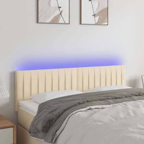 LED uzglavlje krem 144x5x78/88 cm od tkanine - Krema 144 x 5 x 78/88 cm 1 Cijena