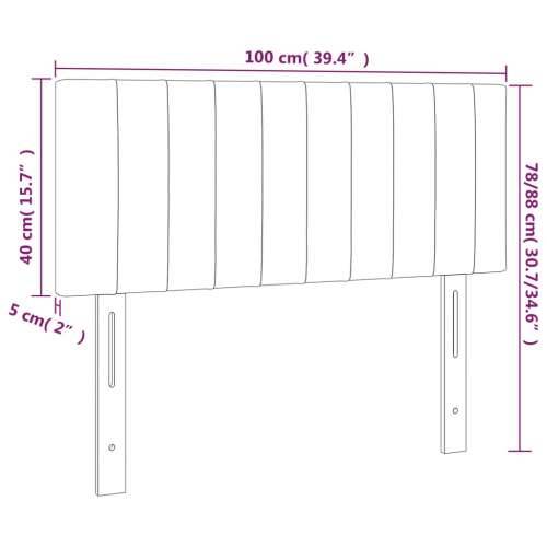 LED uzglavlje crno 100x5x78/88 cm baršunasto - Crna 100 x 5 x 78/88 cm 1 Cijena