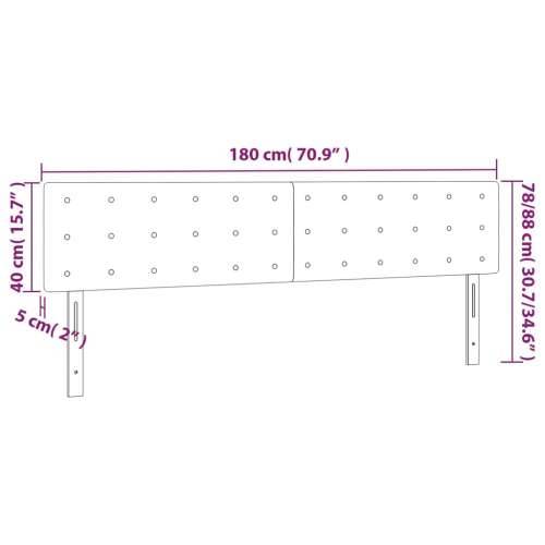 LED uzglavlje plavo 180x5x78/88 cm od tkanine - Plava 180 x 5 x 78/88 cm 1 Cijena