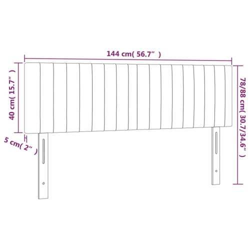 LED uzglavlje plavo 144x5x78/88 cm od tkanine - Plava 144 x 5 x 78/88 cm 1 Cijena