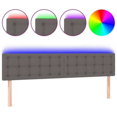 LED uzglavlje sivo 160 x 5 x 78/88 cm od umjetne kože - Siva 160 x 5 x 78/88 cm 1 Cijena
