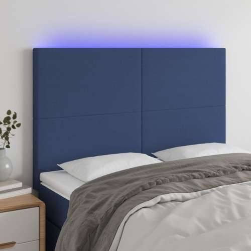 LED uzglavlje plavo 144x5x118/128 cm od tkanine - Plava 144 x 5 x 118/128 cm 1 Cijena