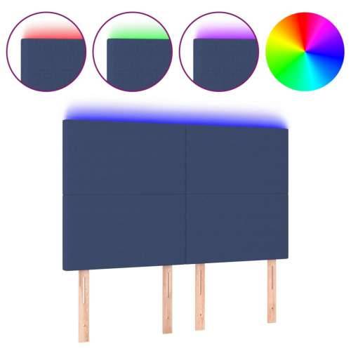 LED uzglavlje plavo 144x5x118/128 cm od tkanine - Plava 144 x 5 x 118/128 cm 1 Cijena