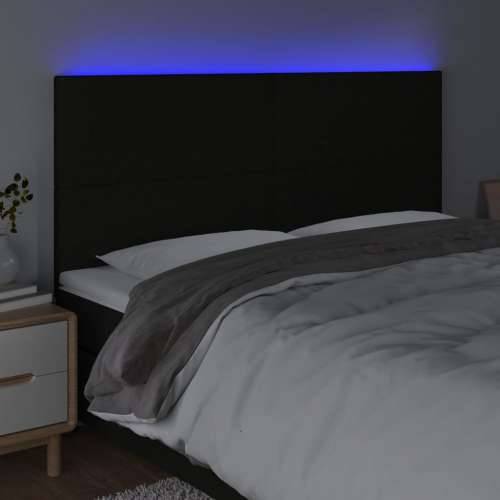 LED uzglavlje crno 180x5x118/128 cm od tkanine - Crna 180 x 5 x 118/128 cm 1 Cijena