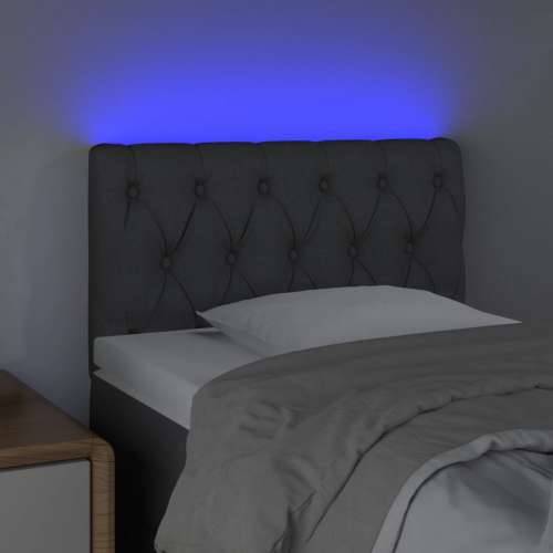 LED uzglavlje tamnosivo 80 x 7 x 78/88 cm od tkanine - Tamno siva 80 x 7 x 78/88 cm 1 Cijena