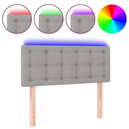 LED uzglavlje svjetlosivo 100x5x78/88 cm od tkanine - Svjetlosiva 100 x 5 x 78/88 cm 1 Cijena