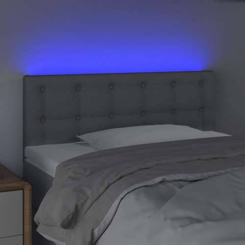 LED uzglavlje svjetlosivo 100x5x78/88 cm od tkanine - Svjetlosiva 100 x 5 x 78/88 cm 1 Cijena