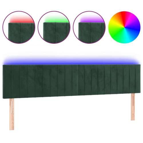 LED uzglavlje tamnozeleno 160x5x78/88 cm baršunasto - Tamnozelena 160 x 5 x 78/88 cm 1 Cijena